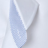 TBMS13100110 | White Contrast Herringbone Solid Dress Shirt