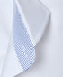 TBMS13100110 | White Contrast Herringbone Solid Dress Shirt