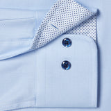 TBMS13100454 | Sky Contrast Herringbone Solid Dress Shirt