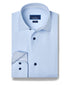 TBMS13100454 | Sky Contrast Herringbone Solid Dress Shirt