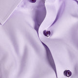 TBMS13100534 | Lilac Contrast Herringbone Solid Dress Shirt