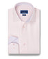 TBMS13100650 | Pink Contrast Herringbone Solid Dress Shirt