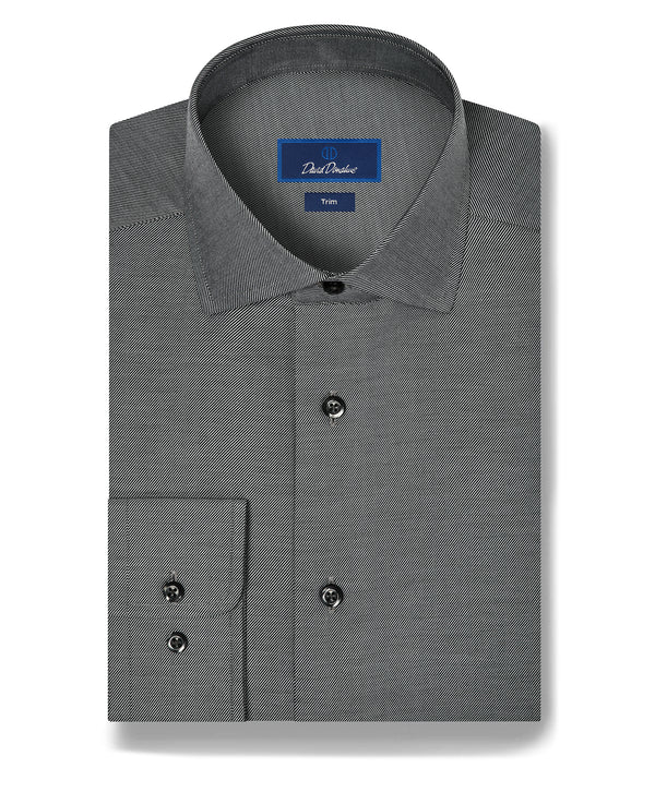 TBMS13101010 | Charcoal Cashmere Solid Dress Shirt