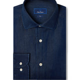 TBMS13103476 | Denim Twill Solid Dress Shirt