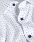 TBMS13201135 | White & Blue Neat Print Dress Shirt