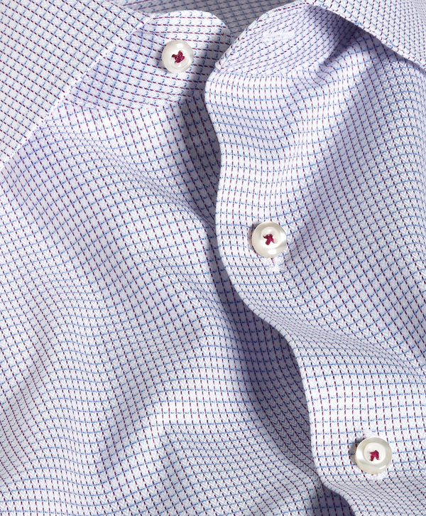 TBMS13806144 | White & Berry Micro Check Dress Shirt