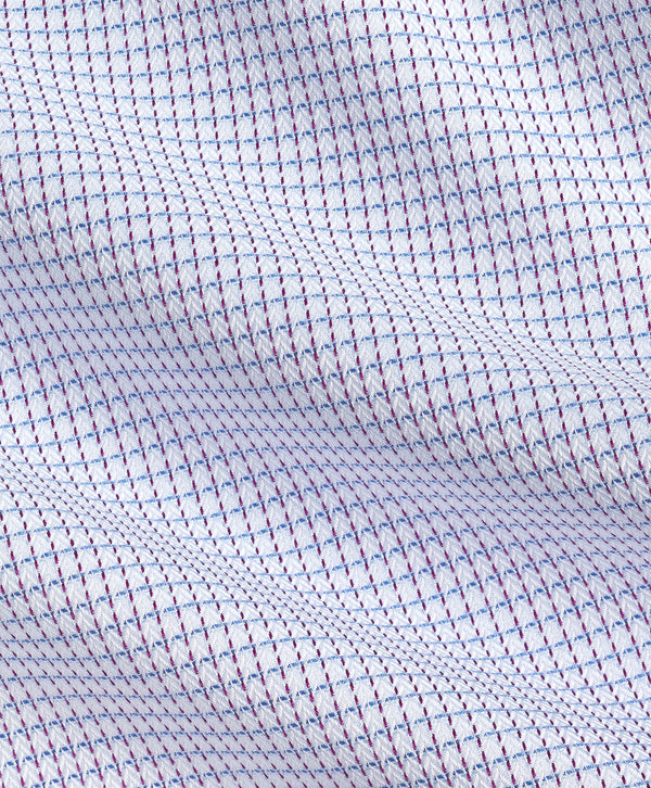 TBMS13806144 | White & Berry Micro Check Dress Shirt