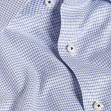 TBMS13806155 | White & Navy Micro Check Dress Shirt