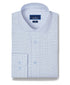 TBMS13814456 | Sky & Navy Check Cashmere Blend Dress Shirt
