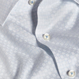 TBMS13818136 | White & Sky Dobby Check Dress Shirt