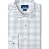 TBMS13834120 | White & Hunter Check Cashmere Blend Dress Shirt