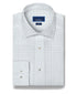 TBMS13834120 | White & Hunter Check Cashmere Blend Dress Shirt