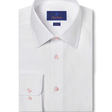 TBPB08102110 | White Textured Dobby Dress Shirt
