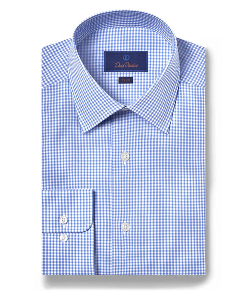 TBSP06845423 | Blue Gingham Dress Shirt