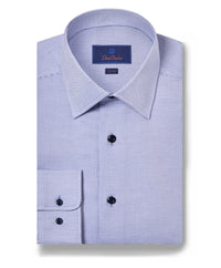 TBSP07001423 | Blue Micro Dobby Dress Shirt