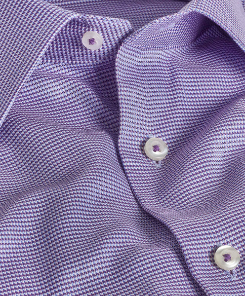 TBSP07008518 | Purple & Sky Micro Geometric Dress Shirt