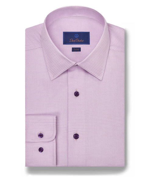 TBSP07300534 | Lilac Twill Dot Dress Shirt