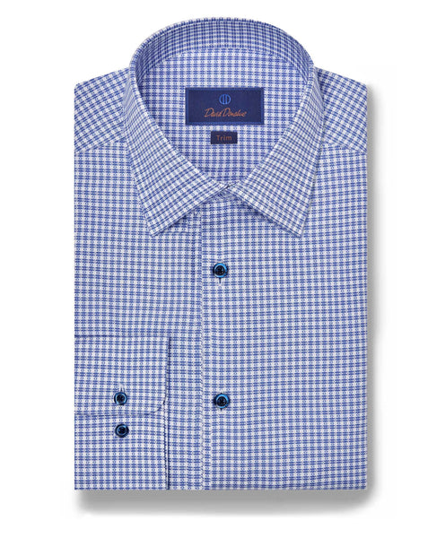 TBSP07827423 | Blue Royal Oxford Check Dress Shirt