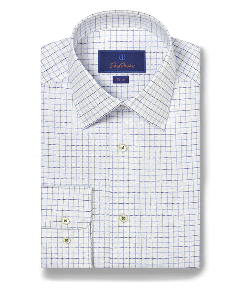 TBSP08803131 | White & Grass Royal Oxford Check Dress Shirt