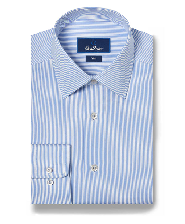 TBSP09950135 | Blue & White Fine Stripe Dress Shirt