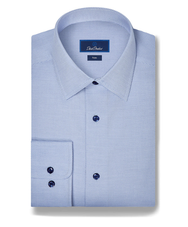 TBSP10004423 | Blue Micro Dobby Dress Shirt