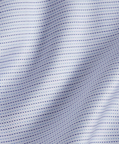 TBSP10006135 | White & Blue Micro Dobby Dot Dress Shirt