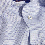 TBSP10006135 | White & Blue Micro Dobby Dot Dress Shirt