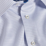 TBSP10006135 | White & Blue Micro Dobby Dot Dress Shirt