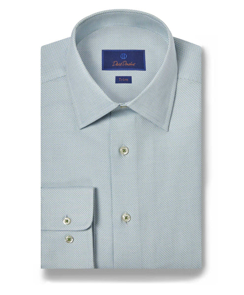 TBSP10009317 | Grass & Blue Micro Dobby Dress Shirt