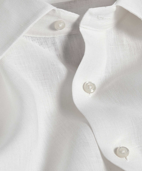 TBSP10104110 | White Linen Dress Shirt