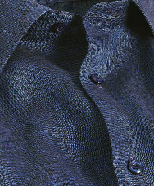 TBSP10104412 | Navy Linen Dress Shirt
