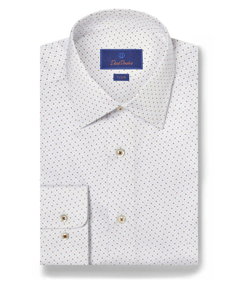 TBSP10302102 | White & Chocolate Herringbone Dot Print