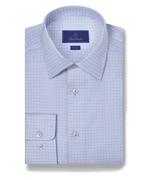 TBSP10836465 | Sky & Berry Broken Herringbone Check Dress Shirt