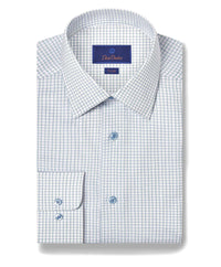 TBSP10837354 | Green & Sky Dobby Check Dress Shirt