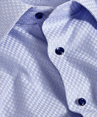 TBSP11003136 | White & Sky Geometric Dobby Dress Shirt