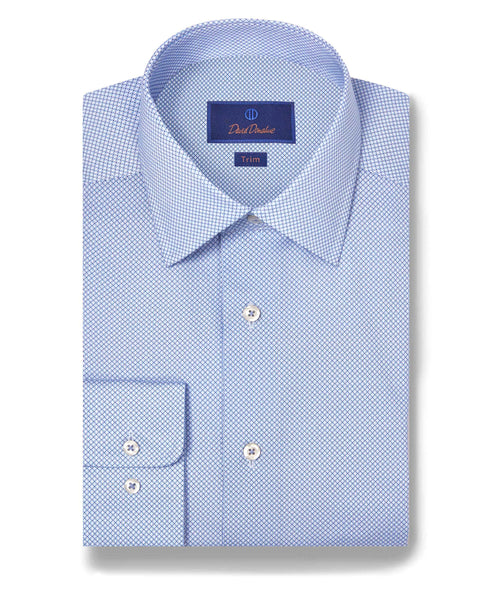 TBSP11009454 | Sky Micro Geometric Print Dress Shirt