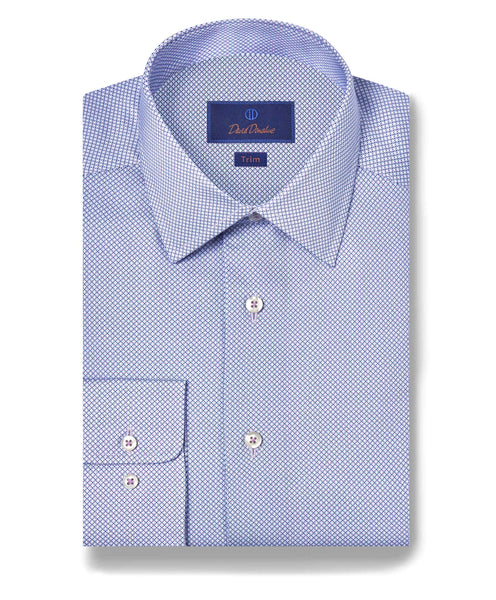 TBSP11009534 | Lilac Micro Geometric Print Dress Shirt