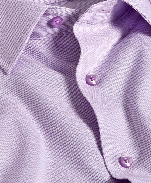 TBSP11011133 | White & Lilac Micro Tic Dress Shirt