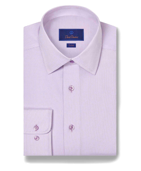 TBSP11011133 | White & Lilac Micro Tic Dress Shirt