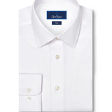 TBSP11100110 | White Twill Stretch Dress Shirt