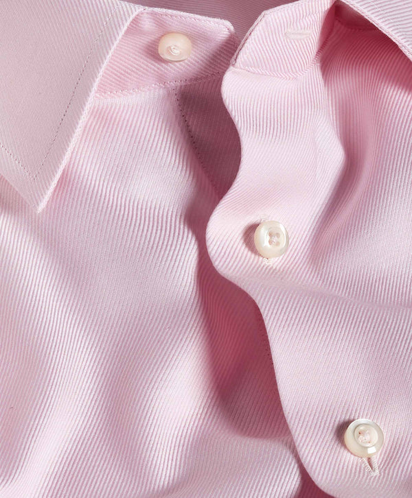 TBSP11100650 | Pink Twill Stretch Dress Shirt