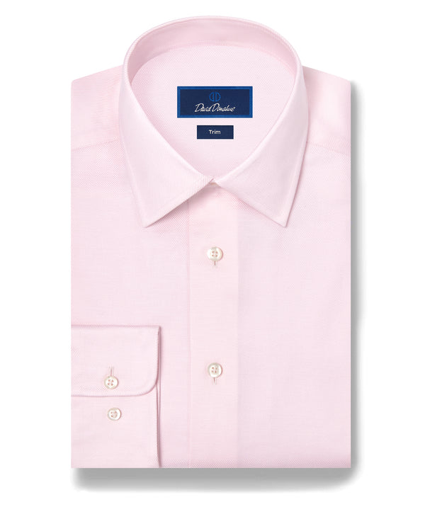 TBSP11100650 | Pink Twill Stretch Dress Shirt