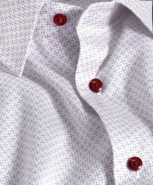 TBSP11206464 | Blue & Berry Micro Print Dress Shirt