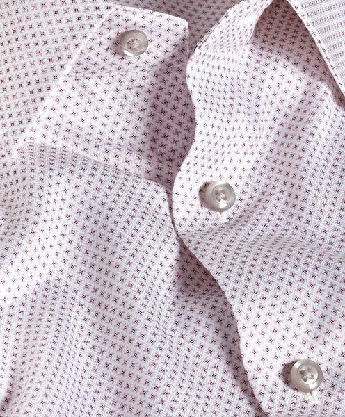 TBSP11216607 | Merlot Micro Geometric Print Dress Shirt