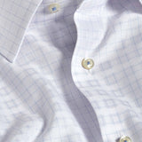 TBSP11851136 | White & Sky Dobby Check Dress Shirt
