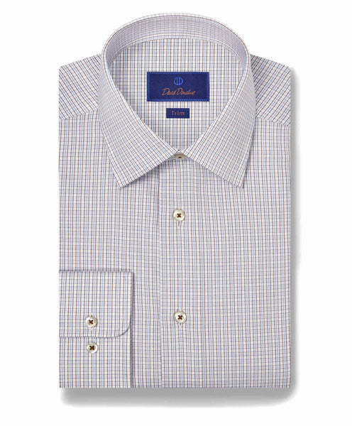 TBSP11858214 | Chocolate & Sky Dobby Check Dress Shirt