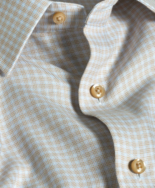 TBSP11866292 | Dune Check Cashmere Blend Dress Shirt