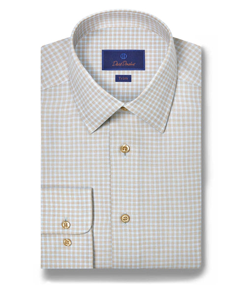 TBSP11866292 | Dune Check Cashmere Blend Dress Shirt
