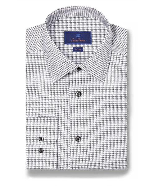 TBSP11869010 | Charcoal Micro Check Dress Shirt