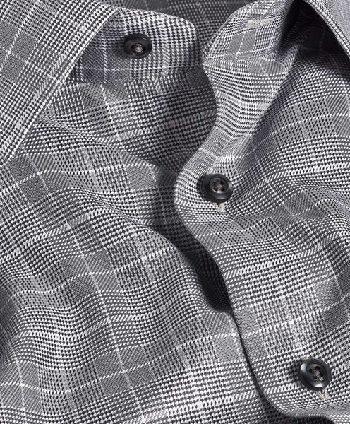 TBSP11874010 | Charcoal Glen Check Dress Shirt